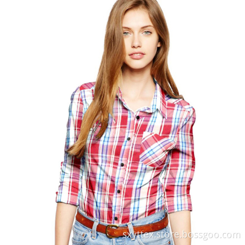 Plaid Yarn Dyed Cotton Fabric Cloth For Shirt